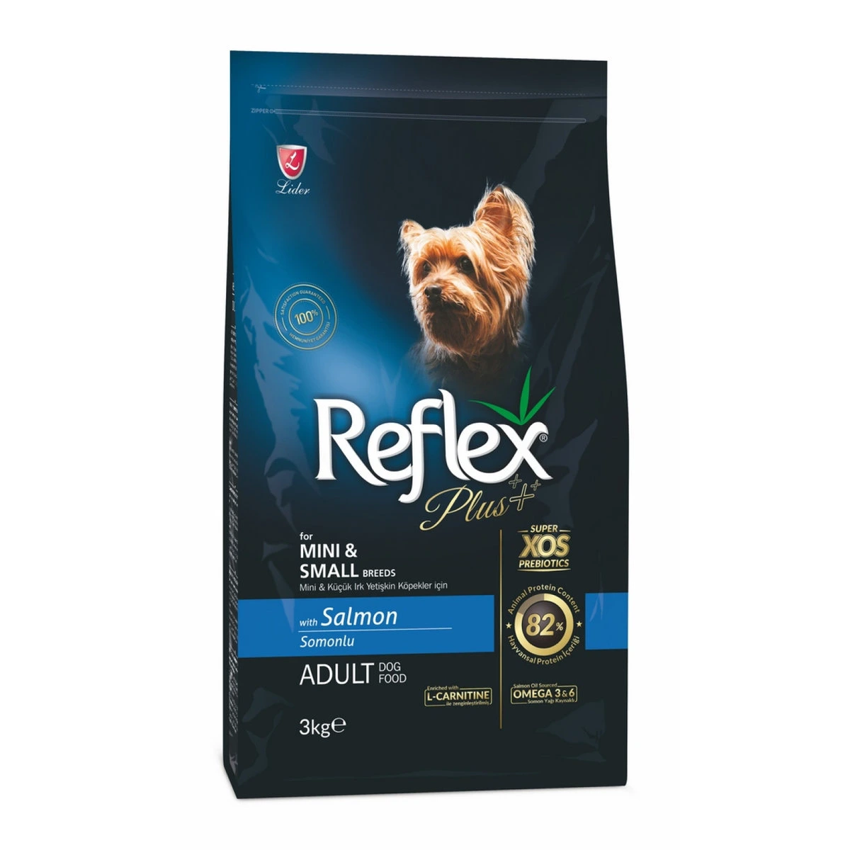 Корм для собак Reflex Plus, малих порід з лососем, 3 кг