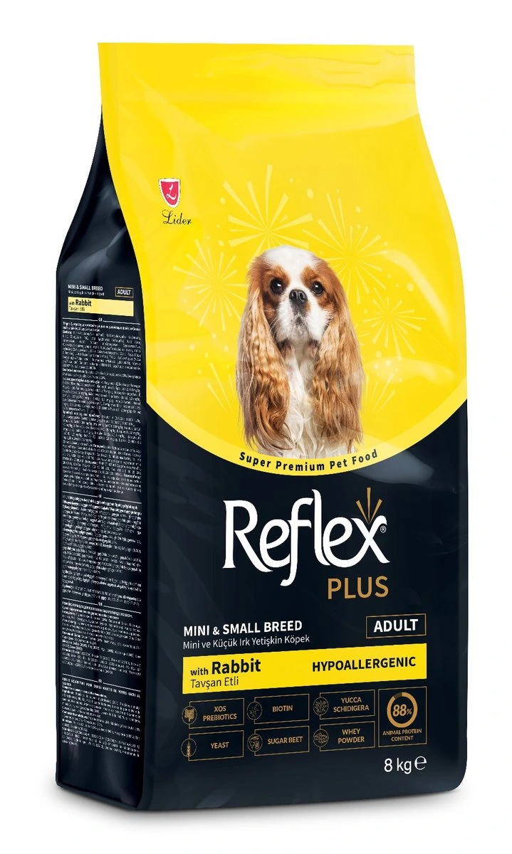 Корм для собак Reflex Plus, для малих порід, з кроликом, 8 кг