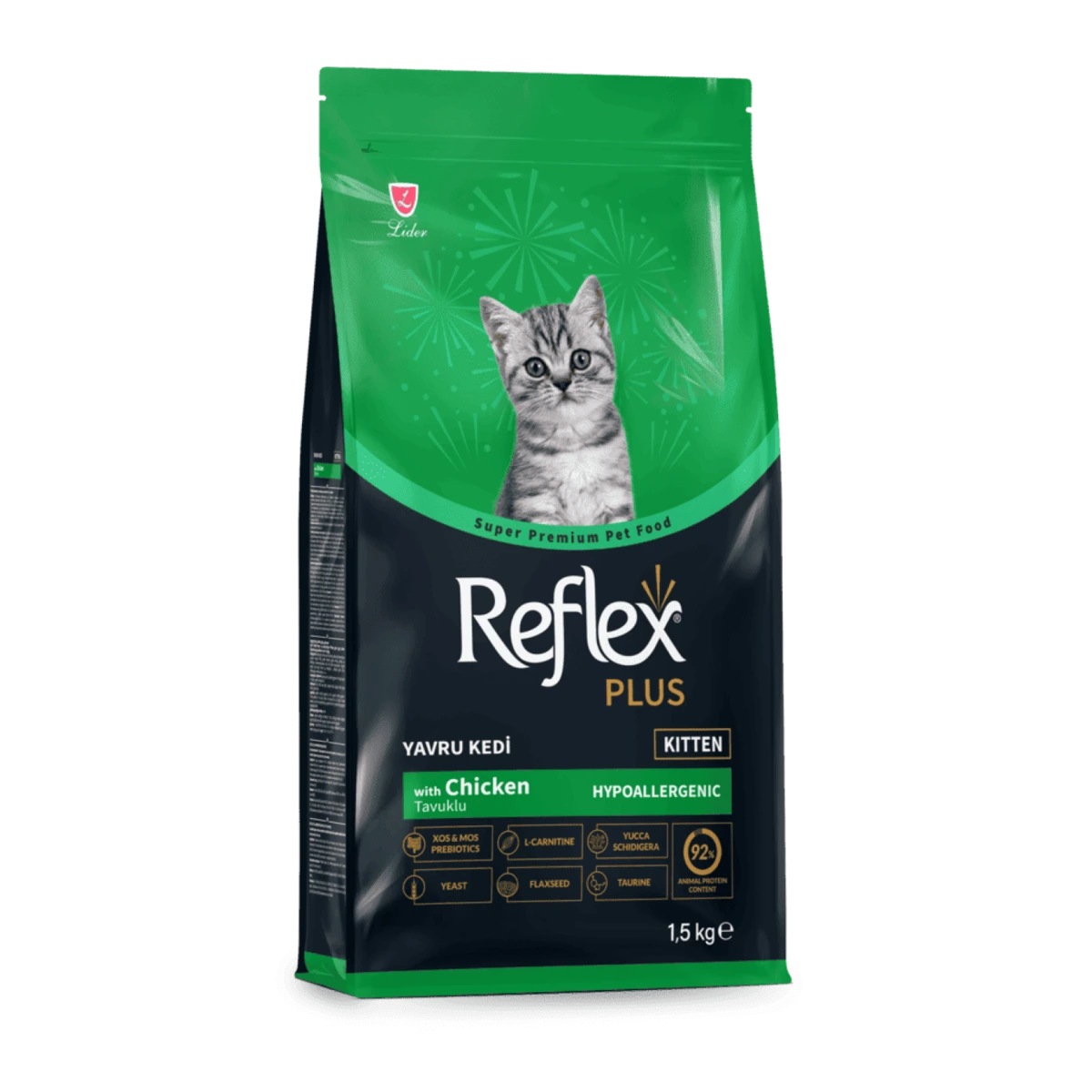 Корм для котів Reflex Plus, для кошенят, з куркою, 1.5 кг