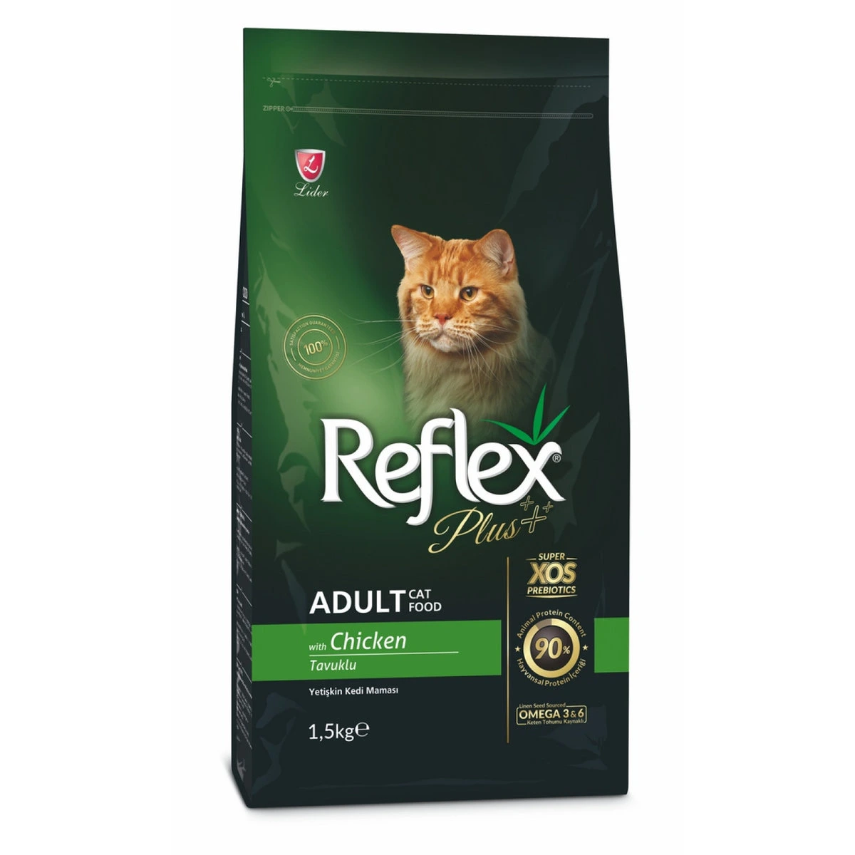 Корм для котів Reflex Plus, з куркою, 1.5 кг