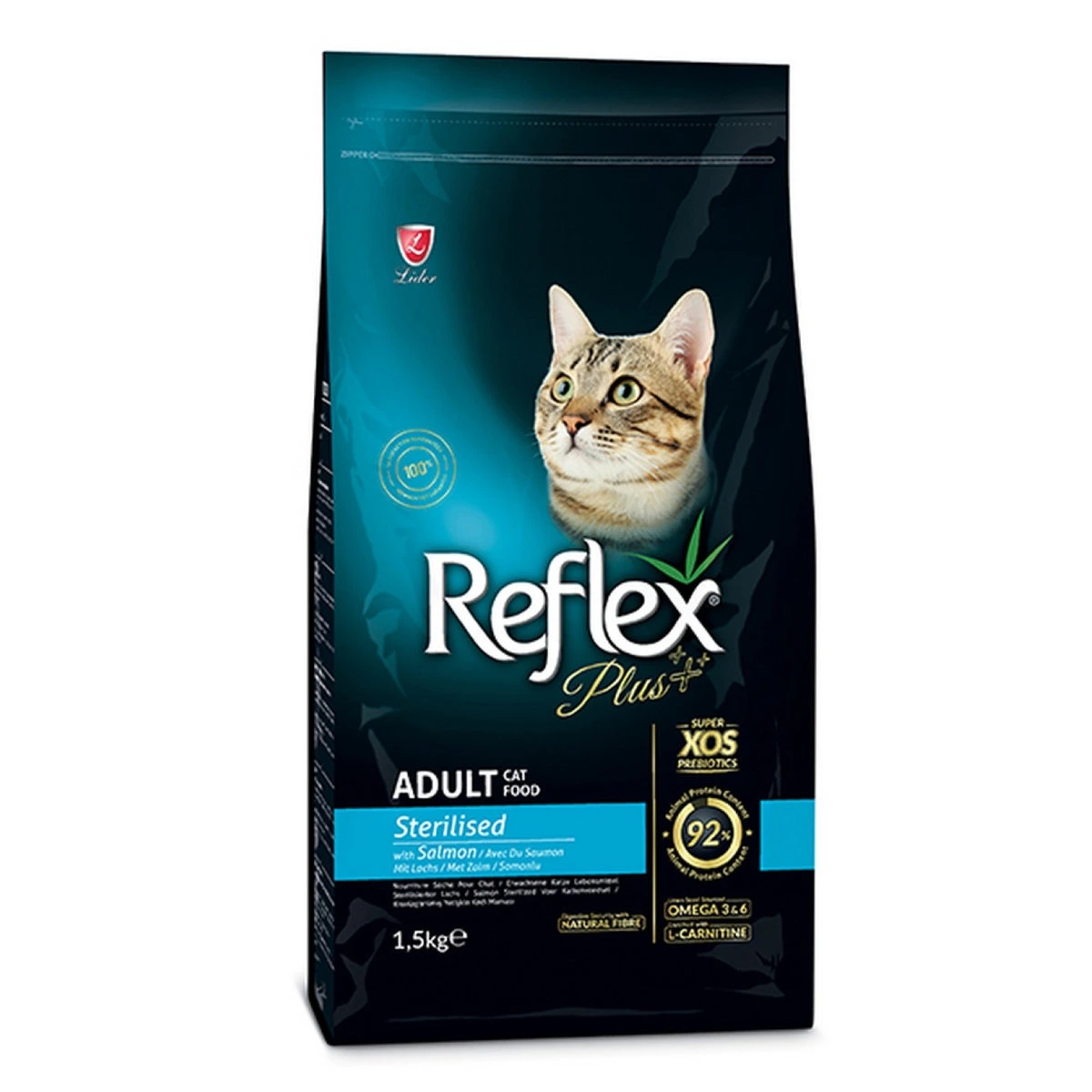 Корм для котів Reflex Plus для стерилізованих кішок, Лосось, 1.5 кг