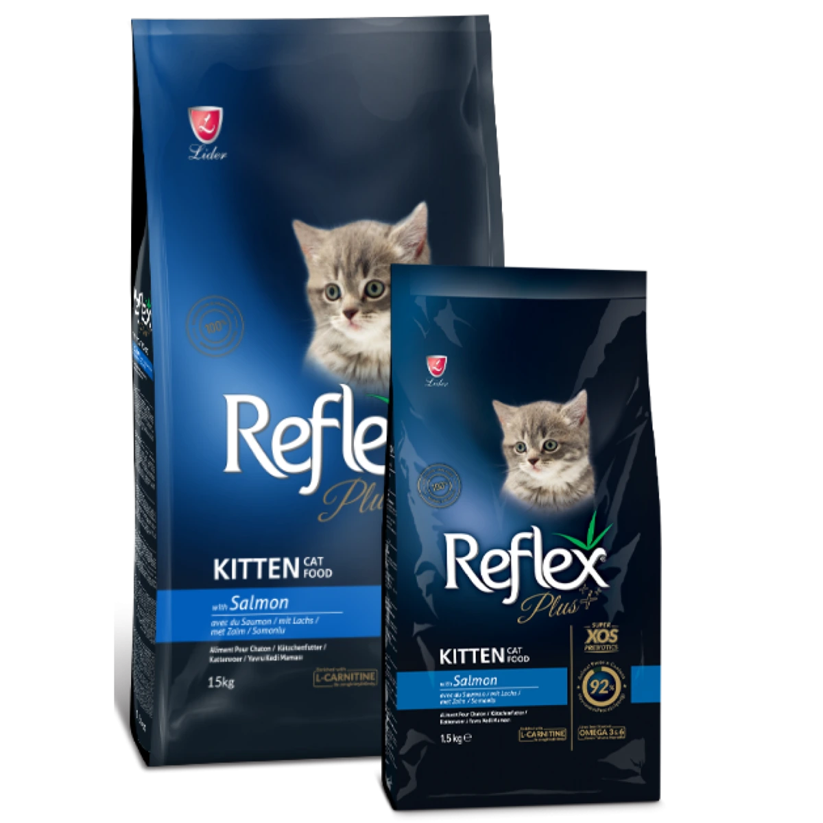 Корм для кошенят Reflex Plus, з лососем 1.5 кг