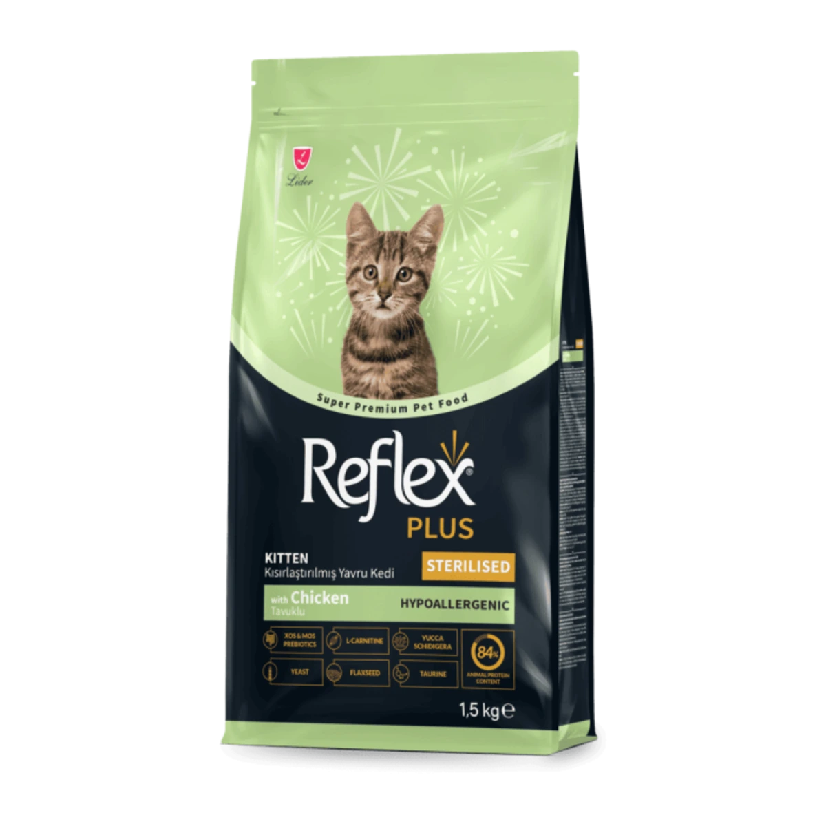 Корм для кошенят Reflex Plus для стерилізованих, з куркою 1.5 кг