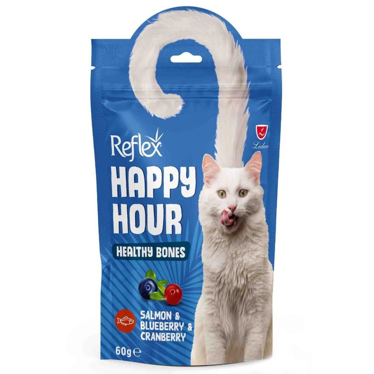 Ласощі для котів Reflex Happy Hour, Лосось, чорниця, журавлина, Здорові кістки