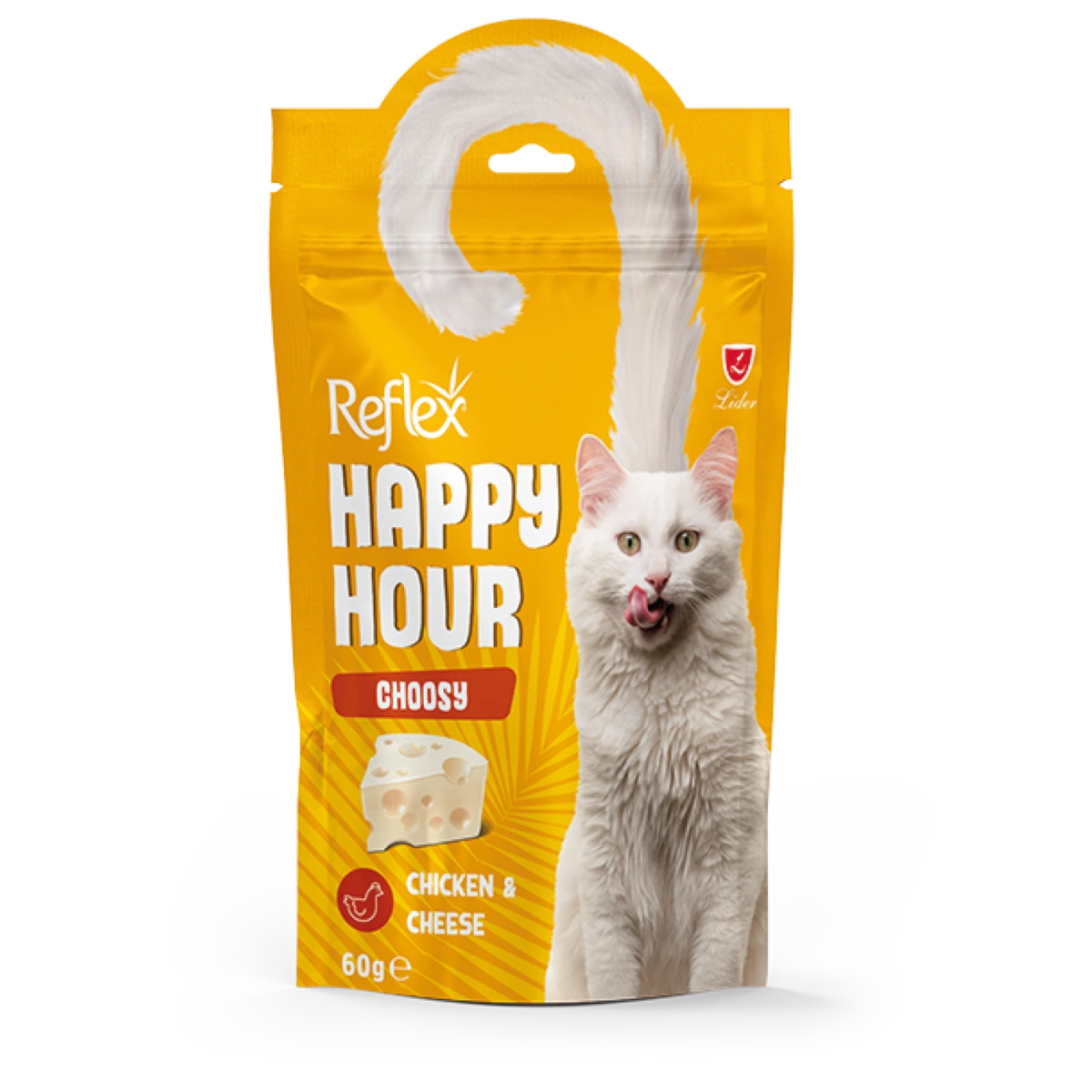 Ласощі для котів Reflex Happy Hour, Курка та сир, Для вибагливих
