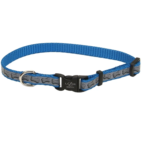 Нашийник для собак Coastal Lazer Brite Reflective, Бірюзовий з кісточками