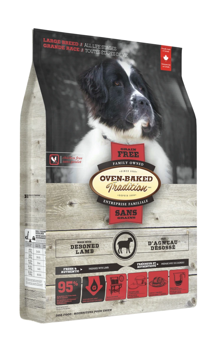 Корм для собак Oven-Baked Tradition Grain-Free для великих порід, з ягням, 2.27 кг