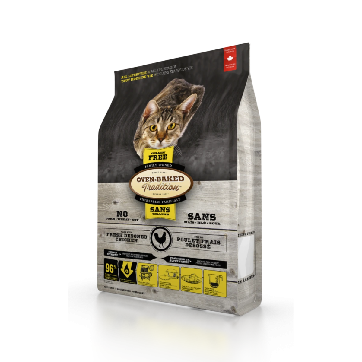Корм для котів Oven-Baked Tradition, Беззерновий, Курка, 4.54 кг