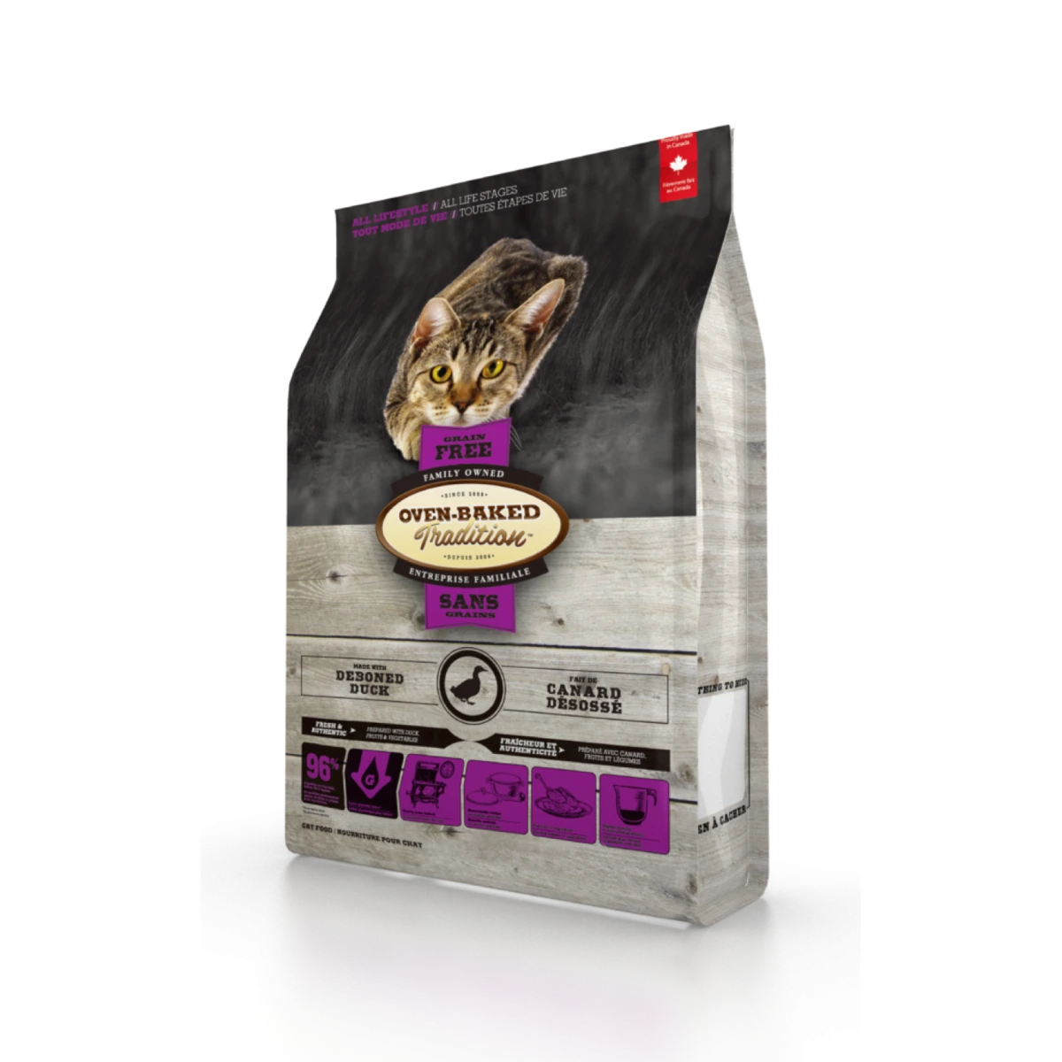 Корм для котів Oven-Baked Tradition Беззерновий, зі свіжого м’яса качки, 4,54 кг