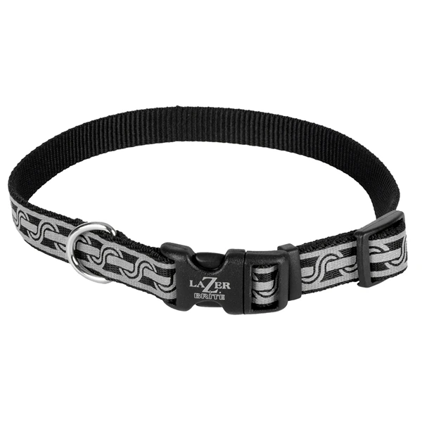 Нашийник для собак Coastal Lazer Brite Reflective Collar, Чорна ланка