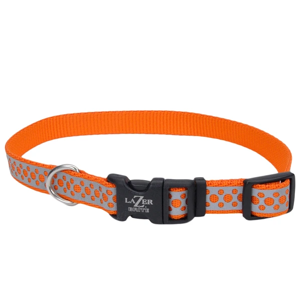 Нашийник для собак Coastal Lazer Brite Reflective Collar, Помаранчеві точки
