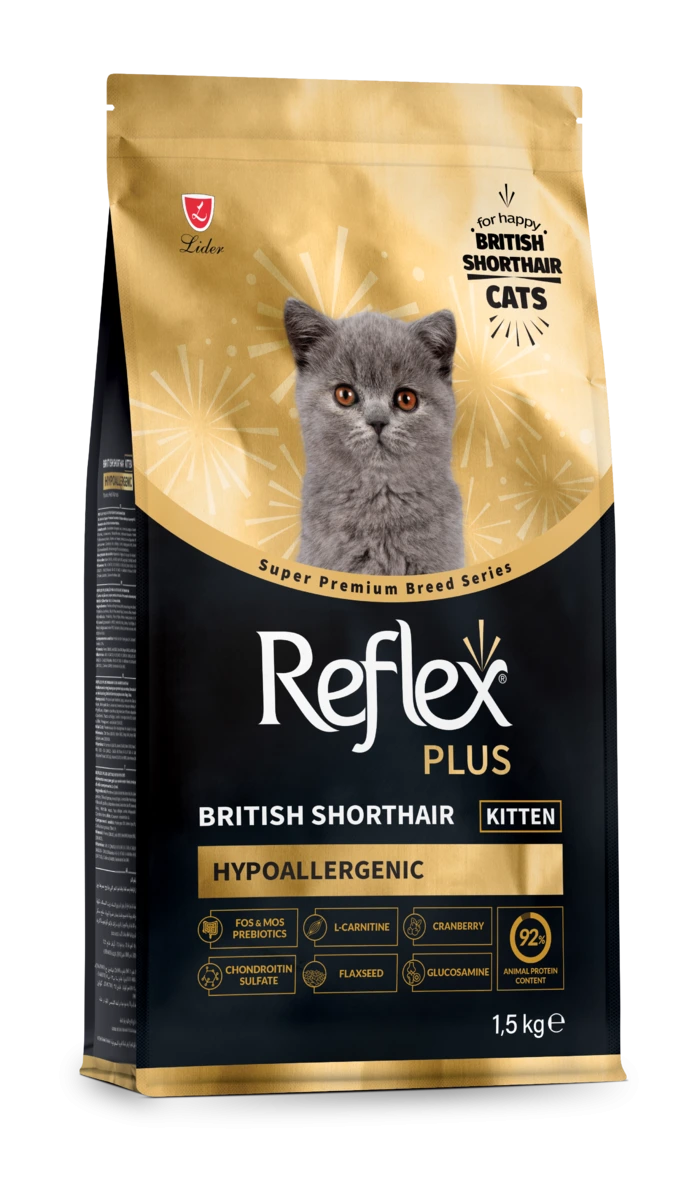 Сухий корм для кошенят Reflex Plus для британських короткошерстих, 1.5 кг