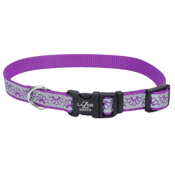 Нашийник для собак Coastal Lazer Brite Reflective Collar, Фіолетова ромашка