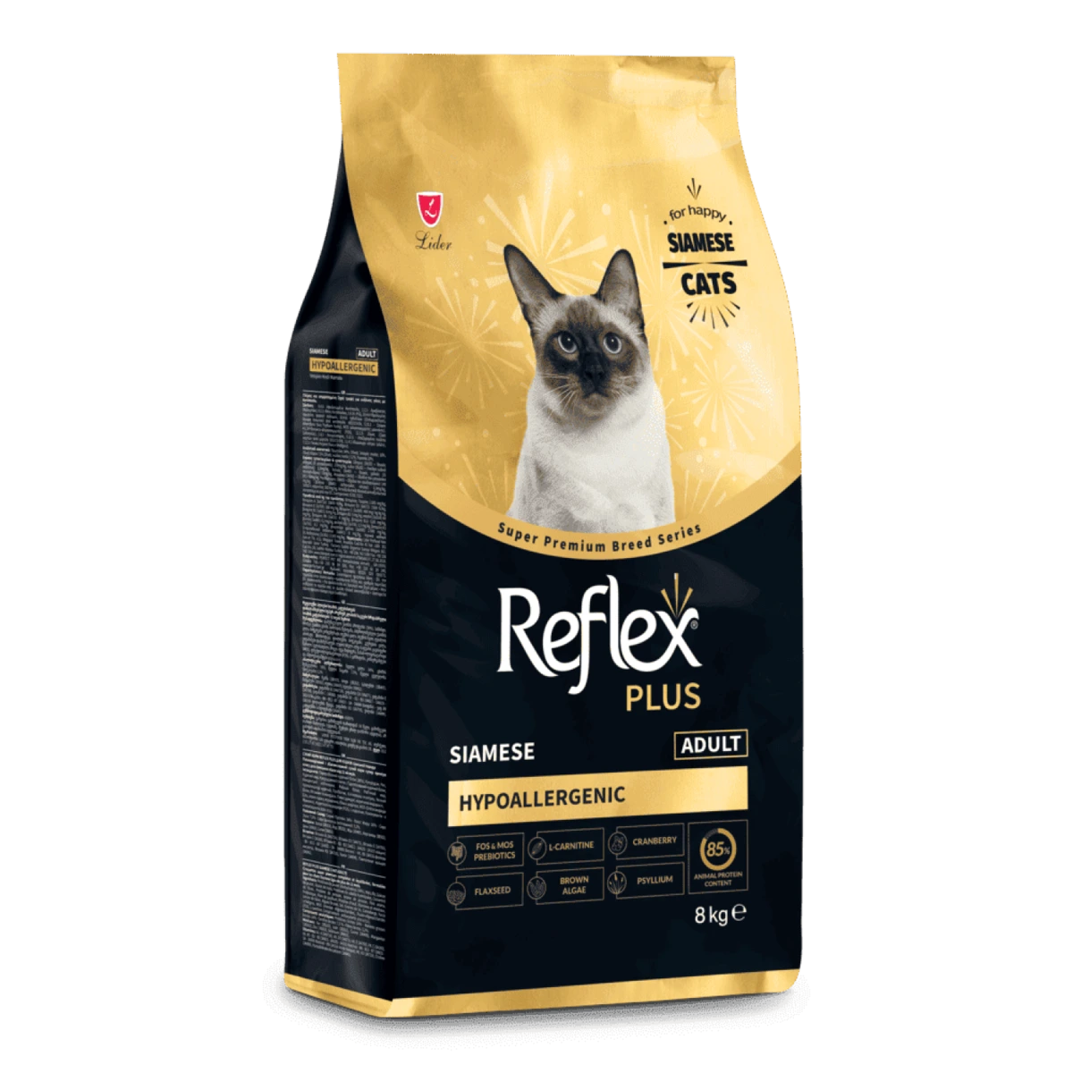 Корм для котів Reflex Plus, Сіамська, 8 кг