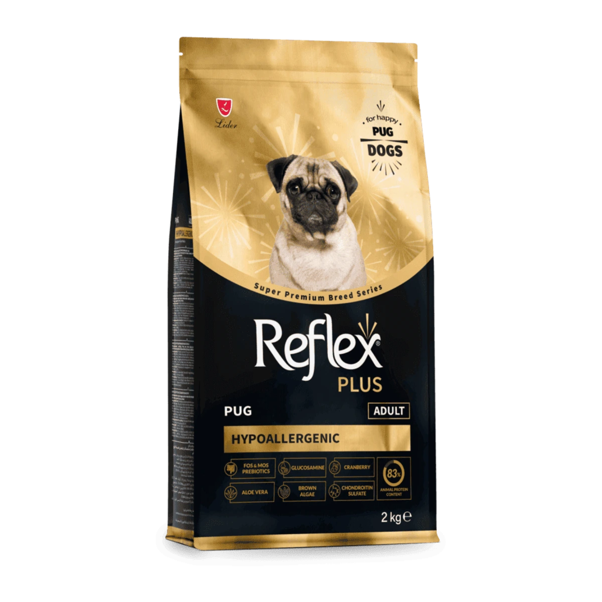 Корм для собак Reflex Plus, Мопс, 2 кг