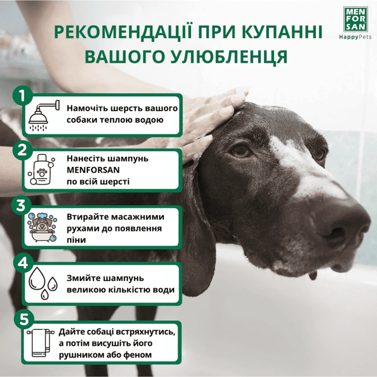 Шампунь для собак MENFORSAN, з норковим маслом