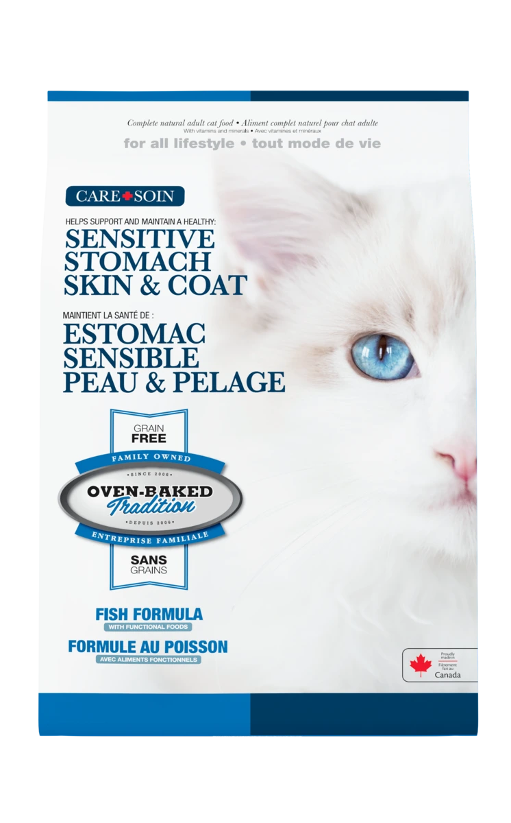 Корм для котів Oven-Baked Tradition Skin & Stomach, беззерновий, з рибою, 4.54 кг
