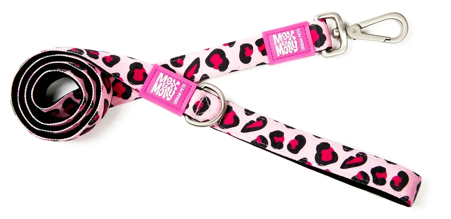 Короткий повідець рожевий леопард - Short Leash Leopard Pink/M