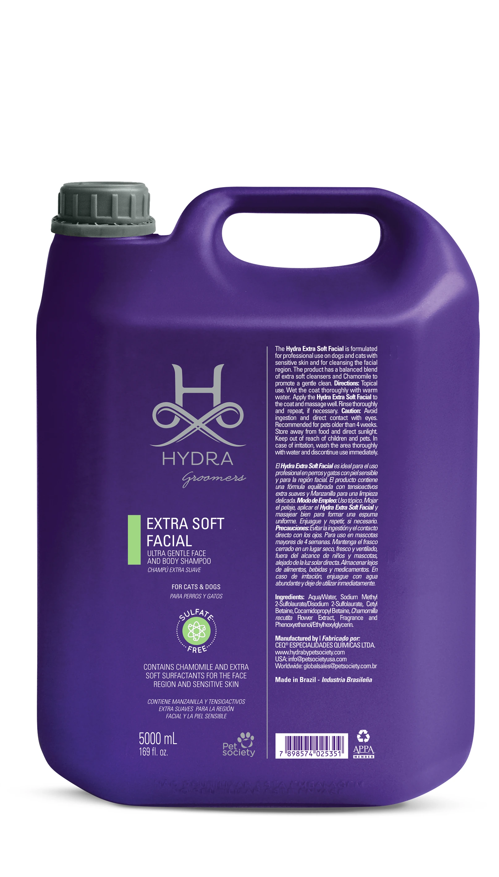 Шампунь для собак та котів Hydra GROOMERS Extra Soft Ultra Gentle, ультраніжний, 5 л