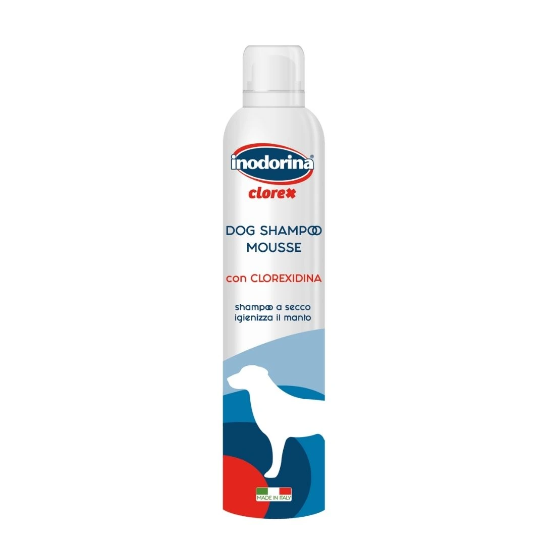 Шампунь для собак Inodorina Clorex Shampoo Mousse, із хлоргексидином