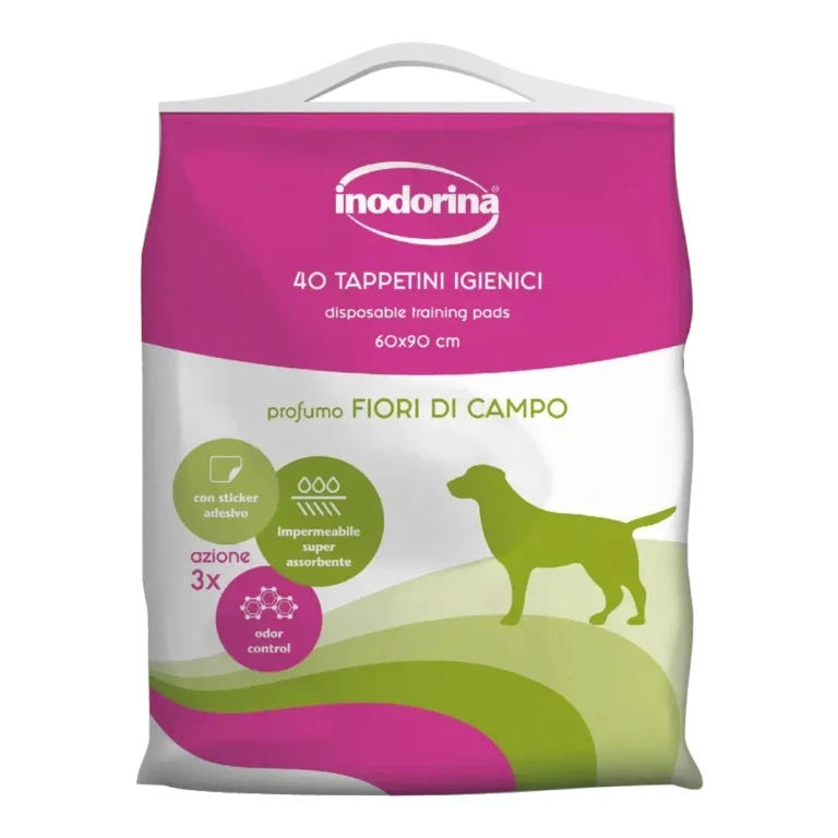 Пелюшки для собак Inodorina Training Pads Fiori, З квітковим ароматом, 40 шт