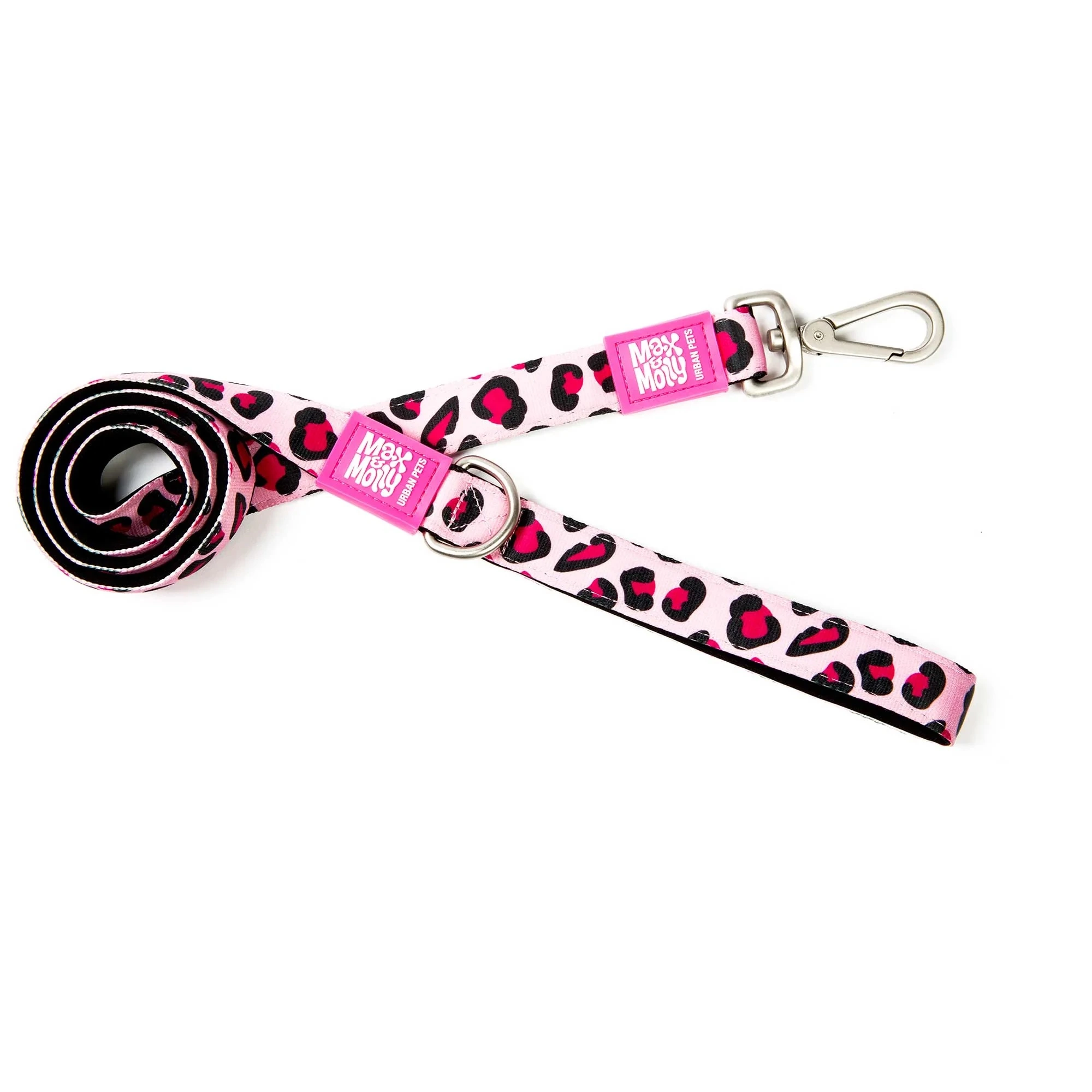 Повідець Max & Molly Short Leash, Рожевий леопард XS