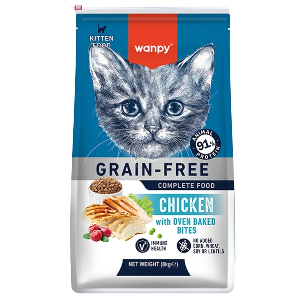 Корм для кошенят Wanpy Kitten Grain Free, Курка, 8 кг
