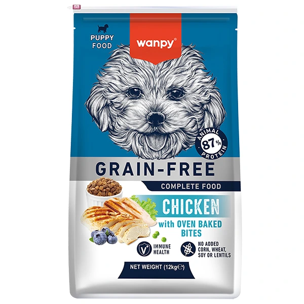 Корм для цуценят Wanpy Puppy Grain Free, Курка, 12 кг
