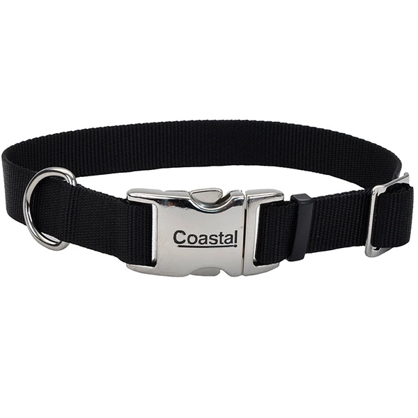 Нашийник для собак Coastal Metal Buckle, Чорний