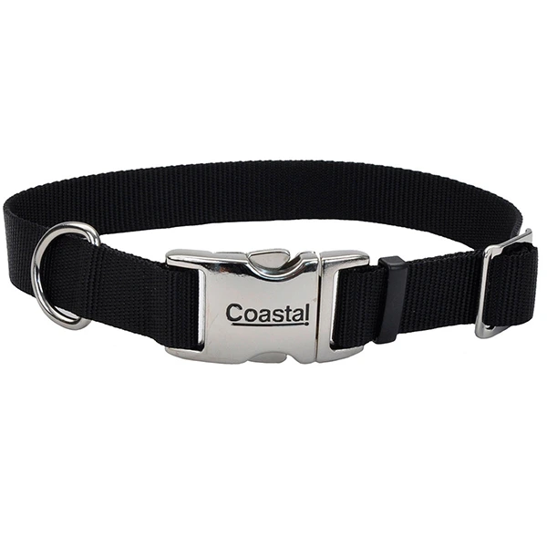 Нашийник для собак Coastal Metal Buckle, Чорний
