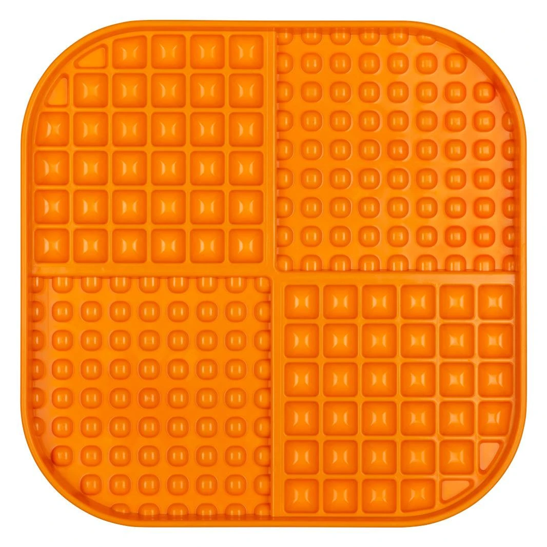 Лизальний килимок антистрес для собак LickiMat Slomo XL Orange, з функцією слоуфідера
