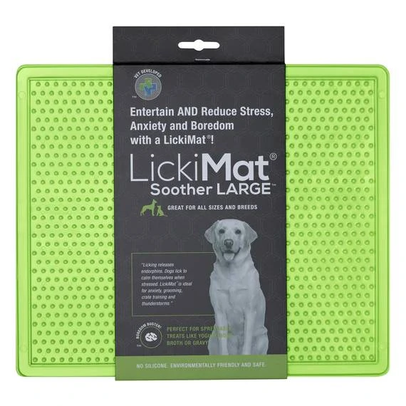 Лизальний килимок антистрес для собак LickiMat Soother XL Green, м'яка основа