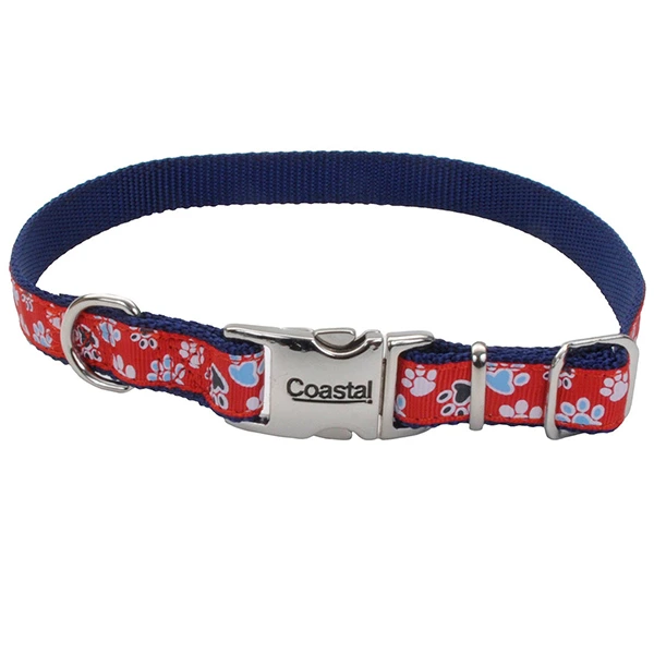 Нашийник для собак Coastal Pet Attire Ribbon, Червоний з лапками