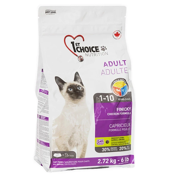 Корм для котів 1st Choice Adult Finicky Chicken, для вибагливих та активних, 2.72 кг