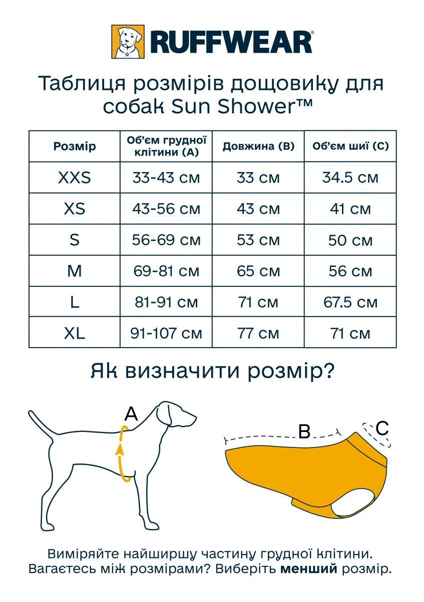 Дощовик для собак Ruffwear Sun Shower™ L Синьо-оливковий