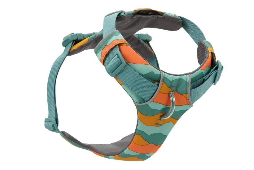 Повсякденна шлейка для собак Ruffwear Front Range® L/XL 81-107 см Бірюзово-жовтогарячий