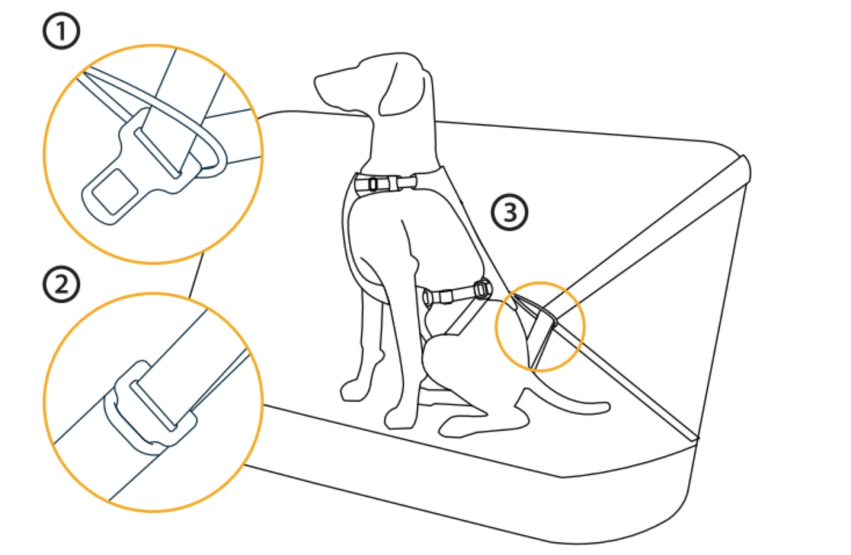 Автошлейка для собак Ruffwear Load Up™ M 69-81 см Синій