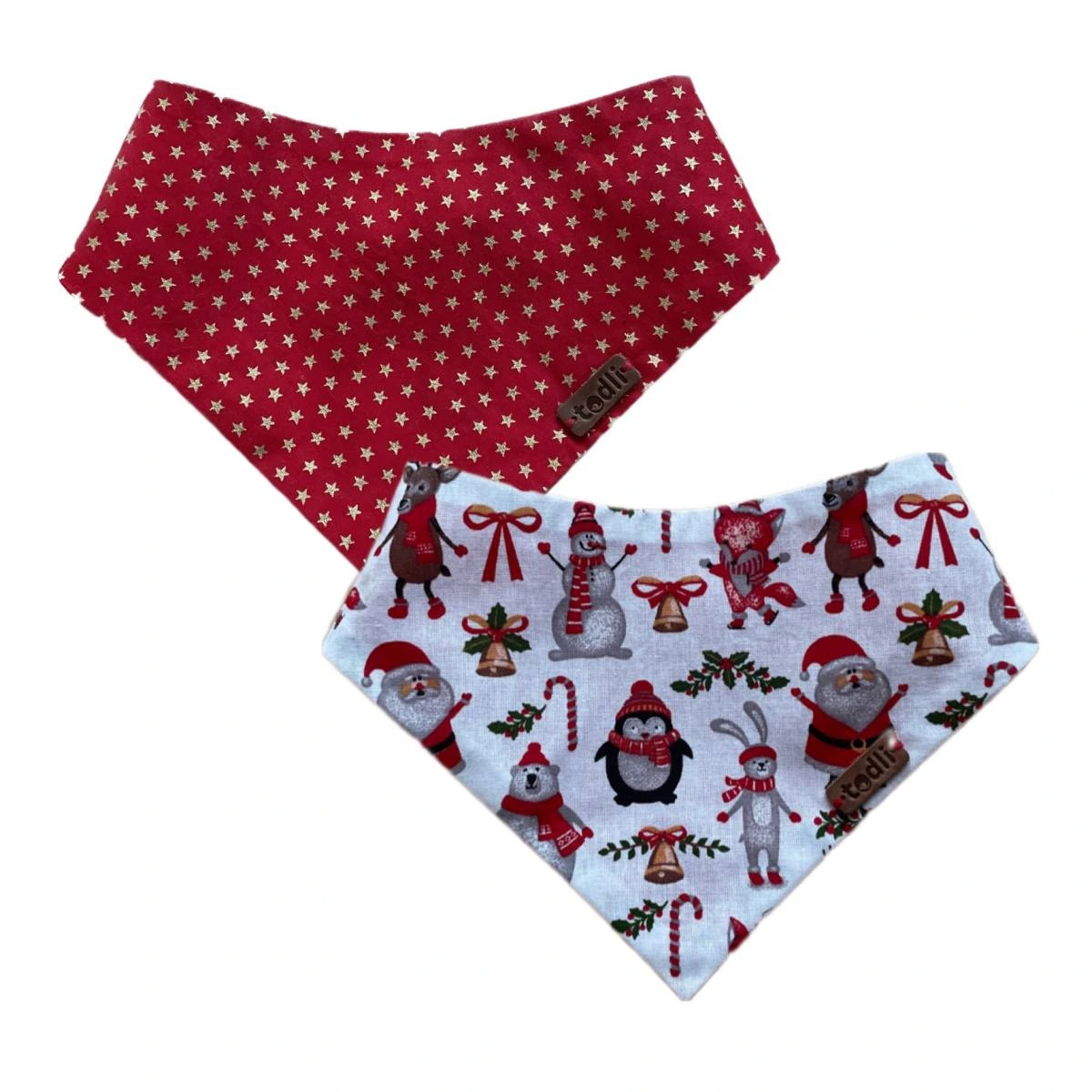 Двостороння бандана для собак Duckly Christmas mood XS