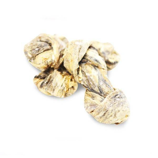 Натуральні ласощі для собак з 100% Шкіри Білої Риби Fish4Dogs Sea Jerky Рибні вузли 100 г