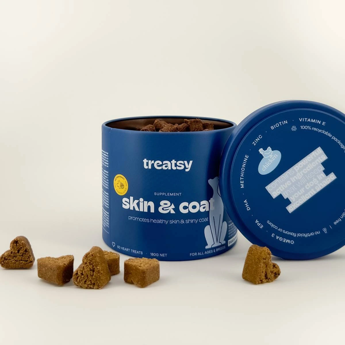 Вітамінний комплекс для вовни та шкіри собак Treatsy Skin & Coat 180 г 60 шт