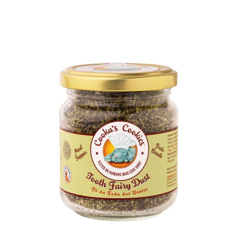 Натуральний топер (вітамінна та смакова добавка) для собак Cooka's Cookies Для догляду та гігієни ротової порожнини Tooth Fairy Dust з водоростями 80 г