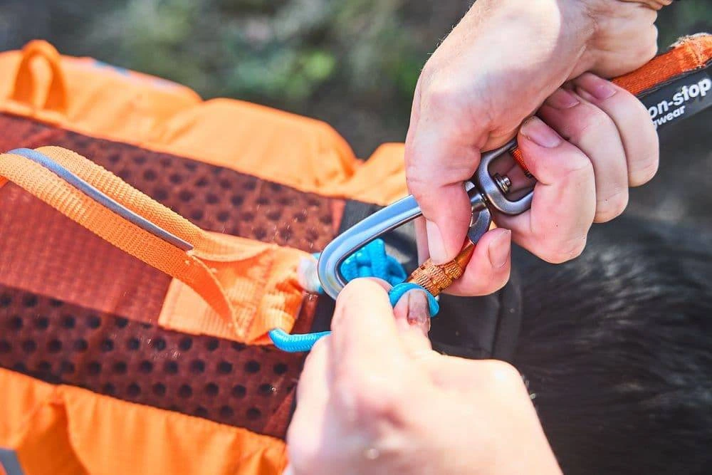 Рятувальний жилет для собак Protector life jacket Non-stop dogwear Чорний/Помаранчевий 3