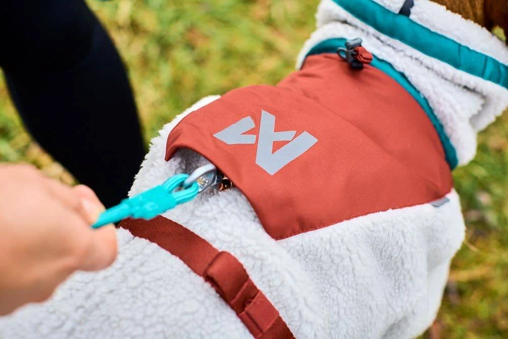 Флісова куртка для собак Trekking fleece jacket Non-stop dogwear Сірий/Винний/Бірюзовий 33