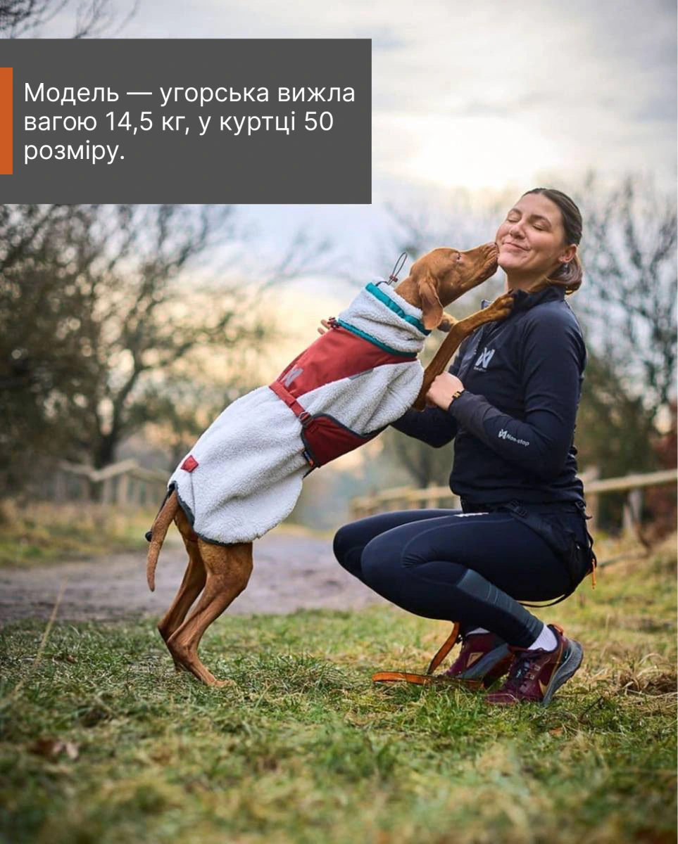 Флісова куртка для собак Trekking fleece jacket Non-stop dogwear Сірий/Винний/Бірюзовий 40