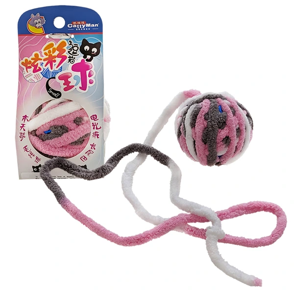 Іграшка для котів CattyMan Caddice Ball Long Tail, Рожевий