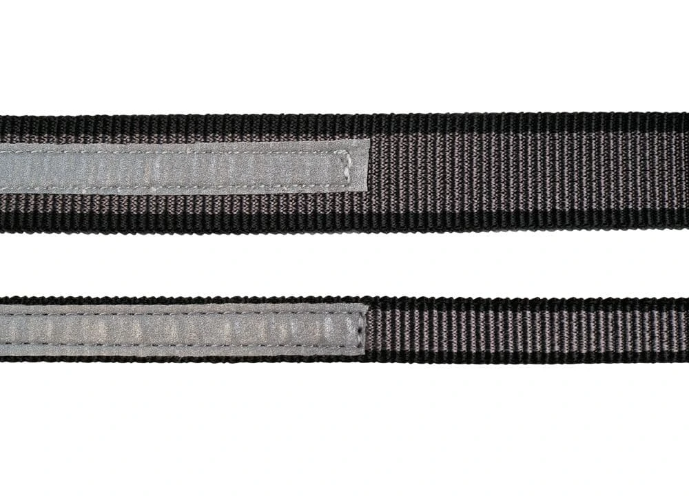 Повідець для собак Touring bungee leash Non-stop dogwear Чорний/Сірий 1,2 м/23 мм