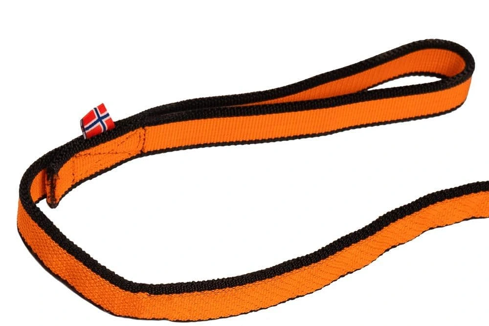 Поводок для собак Bungee leash Non-stop dogwear Черный/Оранжевый 2,8 м/23 мм