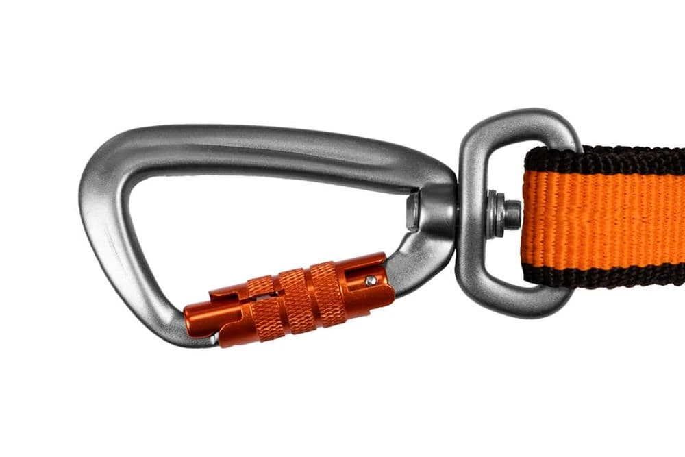 Поводок для собак Bungee leash Non-stop dogwear Черный/Оранжевый 2,8 м/23 мм