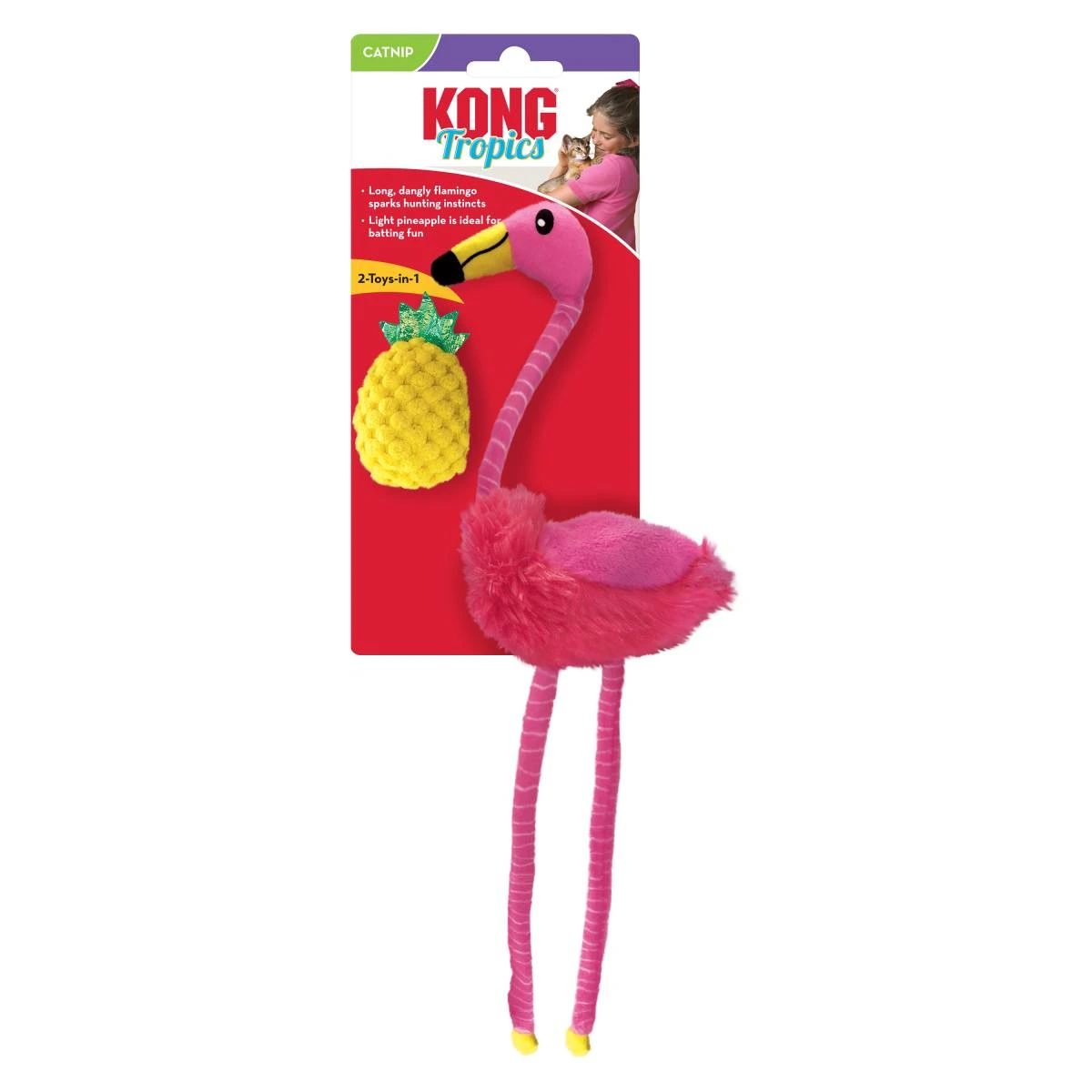 Іграшка для котів Kong Tropics Flamingo