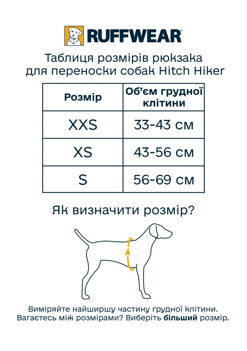 Рюкзак для переноски собак Ruffwear Hitch Hiker™ Зелений XXS